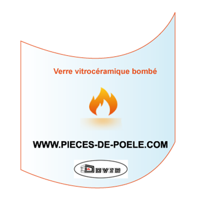 Verre vitrocéramique bombé 2520BS - DOVRE Réf. 70.26061.000 (STOCK)