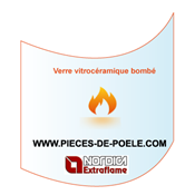 Verre vitrocéramique bombé - EXTRAFLAME Réf. 002276400 (STOCK)