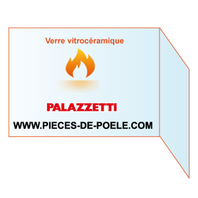 Verre vitrocéramique plié (version gauche) - PALAZZETTI Réf. 895721050