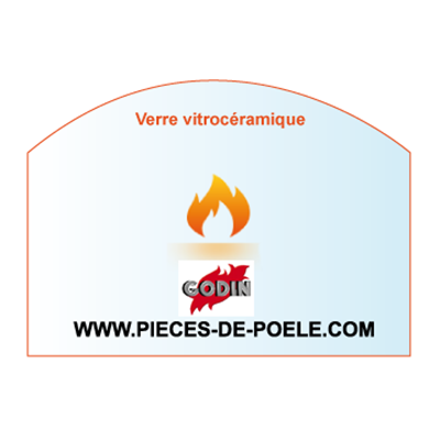 Verre vitrocéramique arrondi - GODIN Réf. 00001307139 (STOCK)
