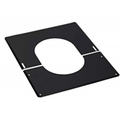 Plaque de finition Ø100mm pour pente de 30° à 45° noir mat - TEN Réf. 482410