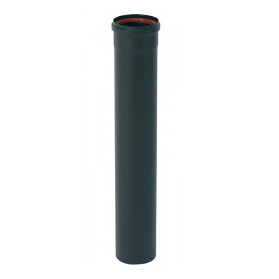 Tuyau émaillé avec joint fibre Ø100mm 100cm noir mat - TEN Réf. 341019 (STOCK)