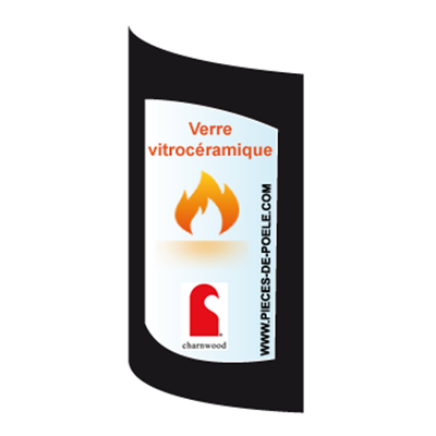 Verre vitrocéramique bombé sérigraphié - CHARNWOOD Réf. 006/KS019