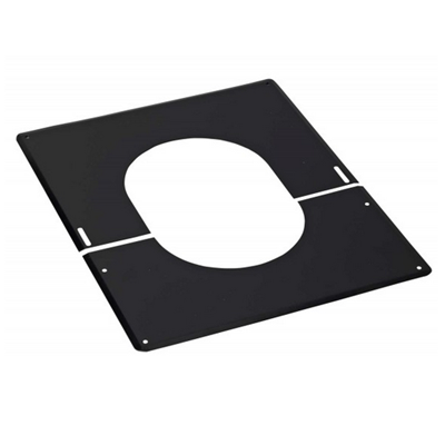 Plaque de finition Ø80mm pour pente de 0° à 30° noir mat - TEN Réf. 482108