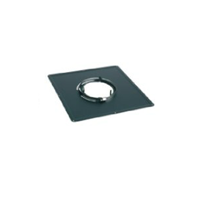 Plaque de propreté carrée Noir Ø125mm - TEN 126125 (STOCK)