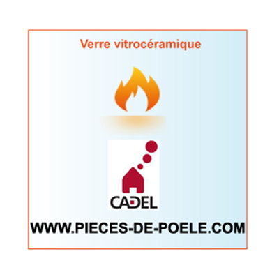 Verre vitrocéramique 294x294x4mm - MCZ (Cadel-FreePoint-Red) Réf. 4D17013018 (DISPO)