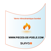 Verre vitrocéramique bombé PERSEE - SUPRA Réf. 36894 (STOCK)