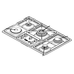 Table de cuisson Godin 6429 Châtelaine