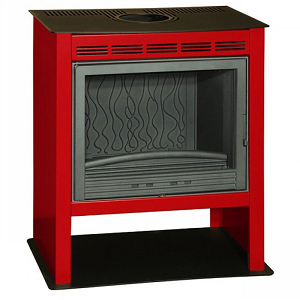 Poêle à bois Invicta Phoenix rouge 6185-27