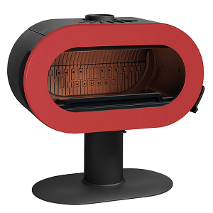 Poêle à bois Invicta Fifty sur pied rouge 6480-47 / P648047