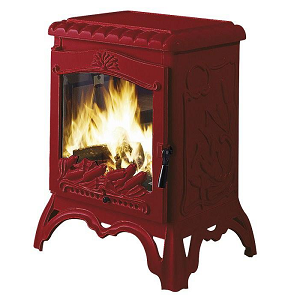 Poêle à bois Invicta Chambord rouge 6191-17