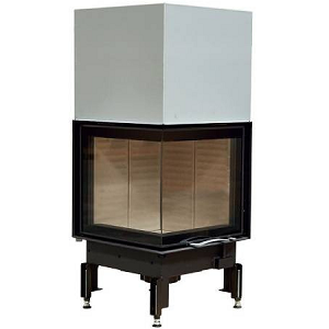 Foyer / insert à bois Austroflamm KE 55x55x51 S d'angle