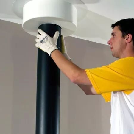 Finition plafond pour conduit isol� inox/galva POUJOULAT