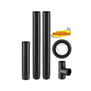 Tubage noir mat �180mm POUJOULAT