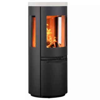 Po�le � bois Heta Scan-Line 900 c�t�s vitr�s