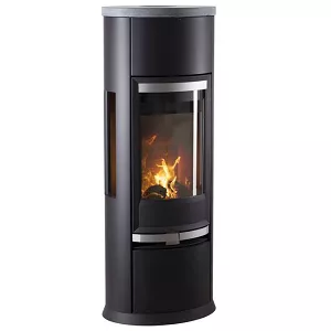 Po�le � bois Heta Scan-Line Oura 300 c�t�s vitr�s