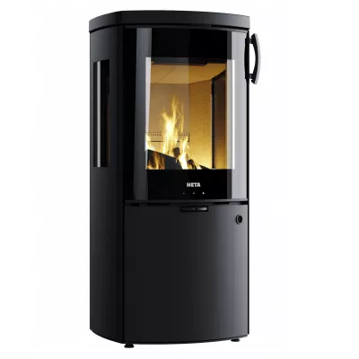 Po�le � bois Heta Scan-Line Icon-Line Moderna c�t�s vitr�s