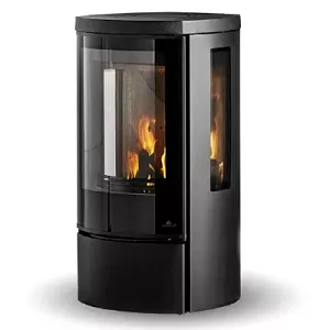 Po�le � bois Jydepejsen Nordlys Cozy Low Modern vitres lat�rales