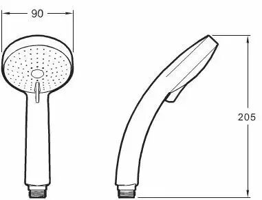 Douchette &agrave; main Citrus &Oslash; 90 4 jets Chrome - JACOB DELAFON R&eacute;f. E12902-CP