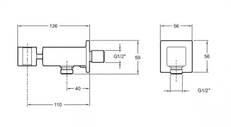 Coude de raccordement pour flexible avec support de douchette - JACOB DELAFON R&eacute;f. E14791-CP