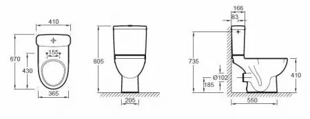 R&eacute;servoir complet Odeon Up m&eacute;canisme silencieux alimentation lat&eacute;rale Blanc - JACOB DELAFON R&eacute;f. E4708-00