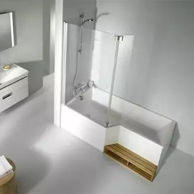 Marche pied en bois massif pour baignoire 180 cm - Jacob Delafon R&eacute;f. E6D005-00