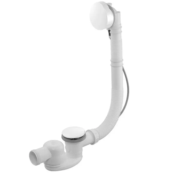 Vidage complet blanc brillant extra-plat pour baignoire - JACOB DELAFON Réf. E6D015-00