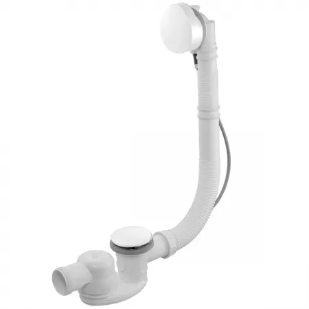 Vidage complet blanc brillant extra-plat pour baignoire - JACOB DELAFON R&eacute;f. E6D015-00 (SUIVI)