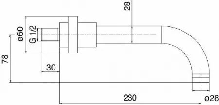 Bec bain mural Chrome - JACOB DELAFON R&eacute;f. E75100-CP