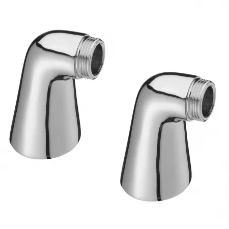 Paire de raccords chrom&eacute;s colonnettes (G1/2 - G3/4) - JACOB DELAFON R&eacute;f. E75456-CP