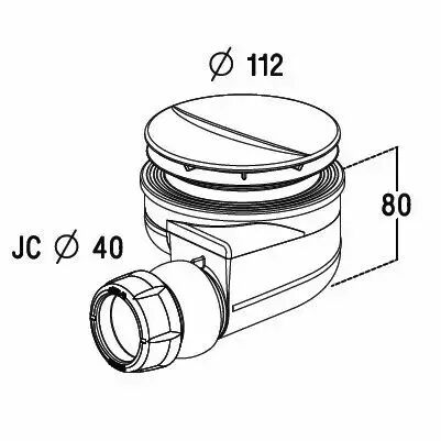 Bonde sipho&iuml;de haut d&eacute;bit Chrome - JACOB DELAFON R&eacute;f. E78161-CP