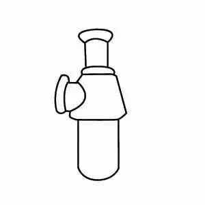 Siphon &agrave; culot r&eacute;glable pour lavabo Chrome - JACOB DELAFON R&eacute;f. E78285-CP