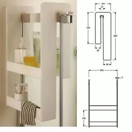 &Eacute;tag&egrave;re pour pare-bain Blanc - JACOB DELAFON R&eacute;f. E6D070-00