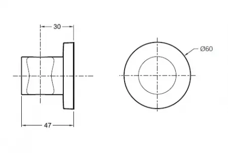Support mural Modulo Round Chrom&eacute; - JACOB DELAFON R&eacute;f. 8466D-CP