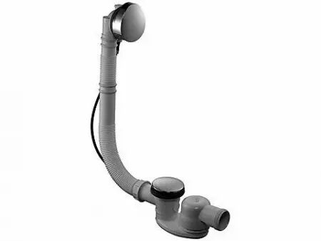 Vidage complet chrom&eacute; extra-plat pour baignoire - JACOB DELAFON R&eacute;f. E6D124-CP (SUIVI)