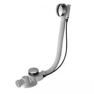 Vidage complet chrom&eacute; avec alimentation par le trop-plein (pour robinetterie encastr&eacute;e) - JACOB DELAFON R&eacute;f. E6D134-CP