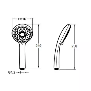 Douchette &agrave; main Awaken Organic Chrom&eacute; - JACOB DELAFON R&eacute;f. E72421-CP