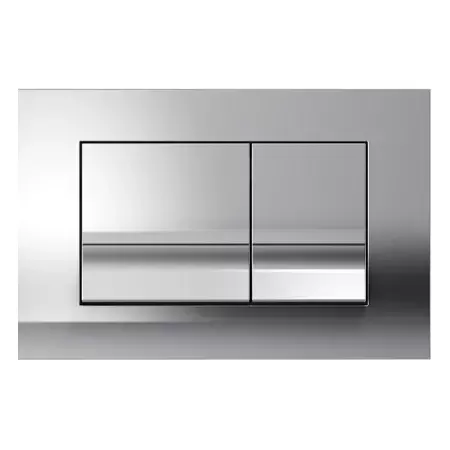 Plaque de commande chrome brillant pour b&acirc;ti WC - JACOB DELAFON R&eacute;f. E20858-CP
