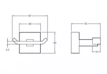 Pat&egrave;re simple Eo Chrom&eacute; - JACOB DELAFON R&eacute;f. E77867-CP