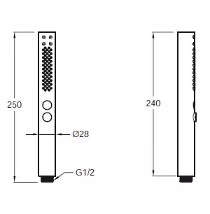 Douchette Shift+ ronde Chrom&eacute; - JACOB DELAFON R&eacute;f. E21335-CP