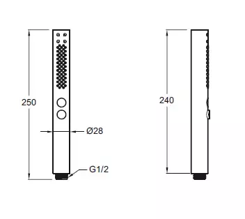 Douchette Shift+ ronde Noir mat - Jacob Delafon R&eacute;f. E21335-BL
