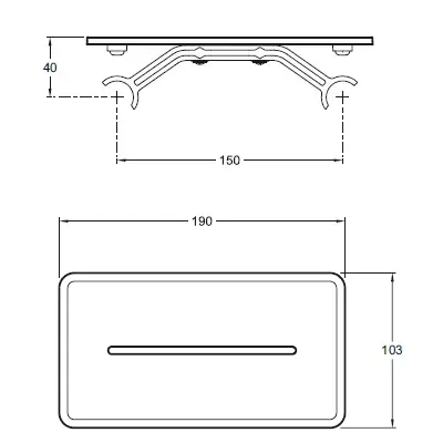 Tablette pour thermostatiques M&eacute;tro Noir mat - Jacob Delafon R&eacute;f. E24315-BL