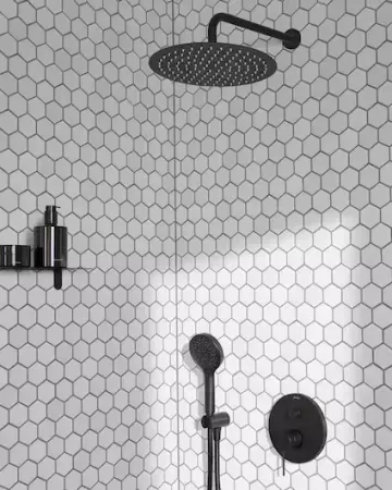 Douche de t&ecirc;te ronde M&eacute;tro Noir mat - Jacob Delafon R&eacute;f. E26600-BL