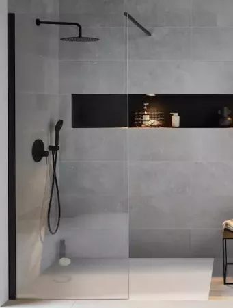 Douche de t&ecirc;te ronde M&eacute;tro Noir mat - Jacob Delafon R&eacute;f. E26600-BL