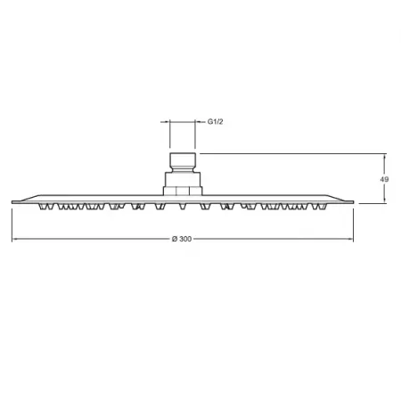 Douche de t&ecirc;te ronde M&eacute;tro Chrom&eacute; - Jacob Delafon R&eacute;f. E26600-CP
