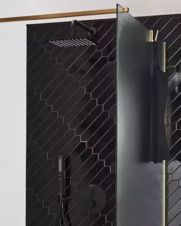 Douche de t&ecirc;te carr&eacute;e M&eacute;tro Noir mat - Jacob Delafon R&eacute;f. E26601-BL