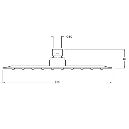 Douche de t&ecirc;te carr&eacute;e M&eacute;tro Chrom&eacute; - Jacob Delafon R&eacute;f. E26601-CP