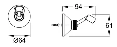 Support douchette Cl&eacute;o 1889 Chrom&eacute; - Jacob Delafon R&eacute;f. E27302-CP