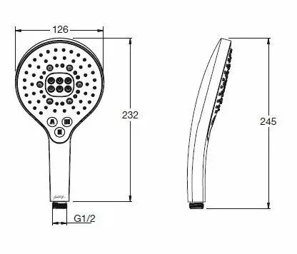 Douchette M&eacute;tro Signature Chrom&eacute; - JACOB DELAFON R&eacute;f. E24717-CP