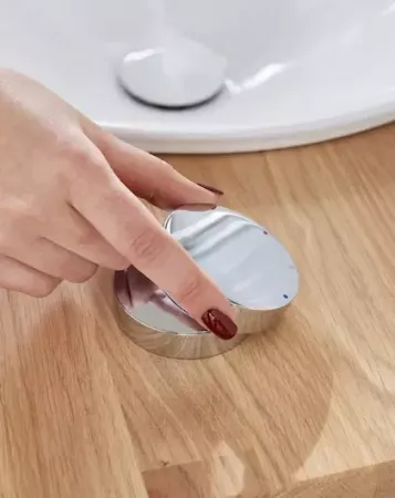 Paire de poign&eacute;es pour m&eacute;langeur lavabo Grands Boulevards Chrom&eacute; - JACOB DELAFON R&eacute;f. E25390-CP